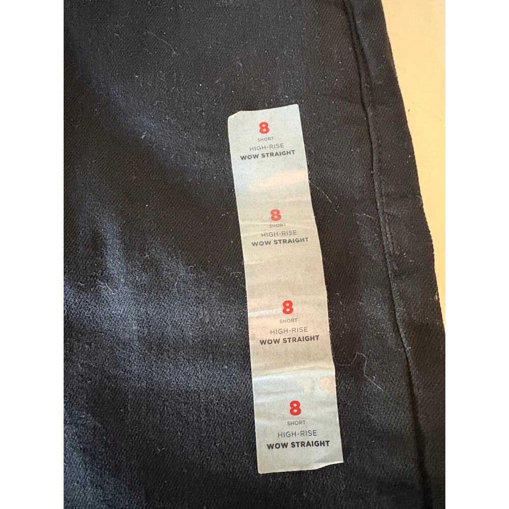 Old Navy high rise black jeans straight leg 8 short - Picture 4 of 5